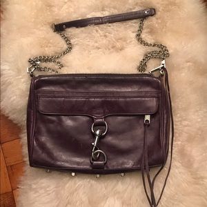 Rebecca Minkoff Mac Purple Leather Cross Body Bag